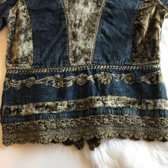 Urban Tribe vintage inspired jean jacket - Picture 7 of 8